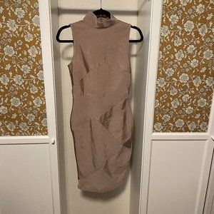 NWT Missguided Mauve Mock-neck Bandage Dress SZ 6